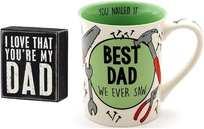enesco bundle with dad fixes everything 马克杯和爸爸盒标志