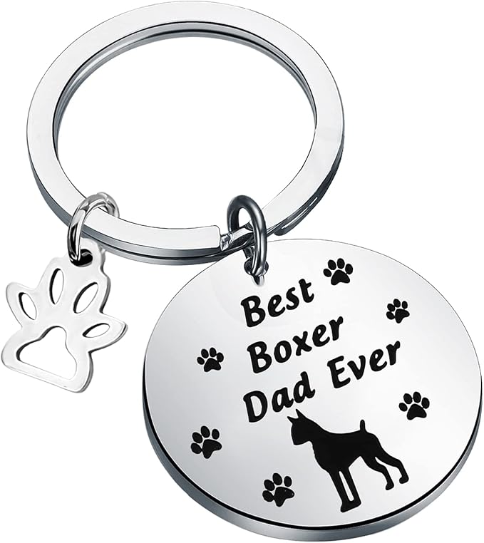 ever keychain boxer lover gifts pet owner rescue gifts boxer dog