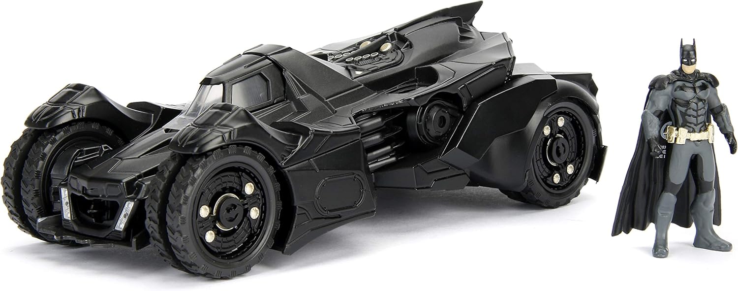 jada toys dc漫画公司 2015蝙蝠侠 arkham骑士蝙蝠车和蝙蝠侠 金属