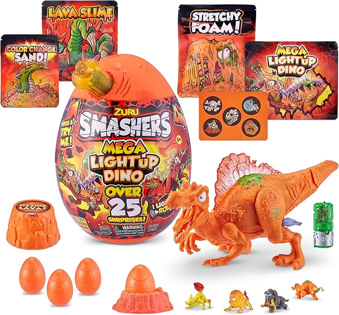 smashers-epic egg-系列 4 mega 发光恐龙龙玩具 zuru(7474b)
