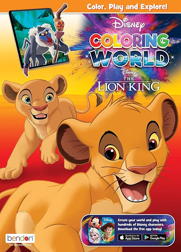 disney 狮子王 80 页着色世界增强现实着色书 47631 bendon