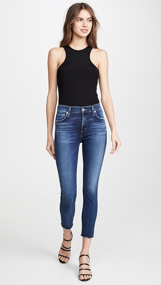 agolde sophie 高腰紧身九分牛仔裤 | shopbop