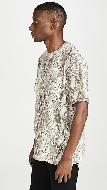 整版蛇皮印花 t 恤