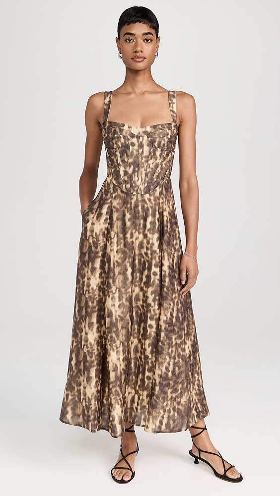 BARDOTLilah Corset Midi Dress