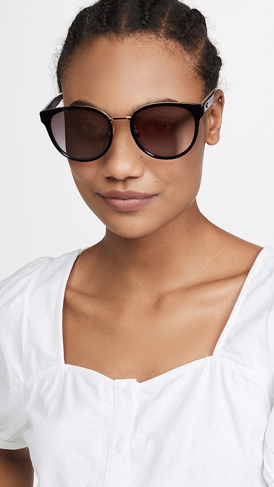 new entry 金属鼻架圆形太阳镜