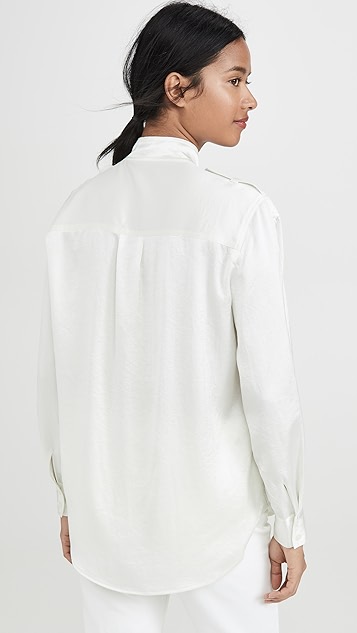 derek lam 10 crosby 长袖半衣襟衬衣