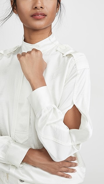 derek lam 10 crosby 长袖半衣襟衬衣