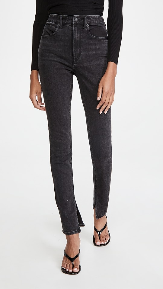 stovepipe 背面垂坠牛仔裤