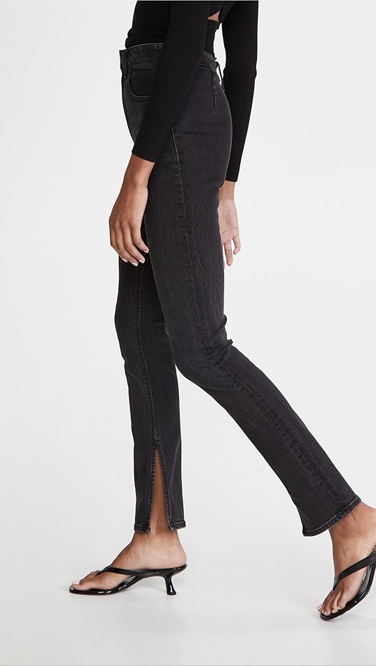 stovepipe 背面垂坠牛仔裤