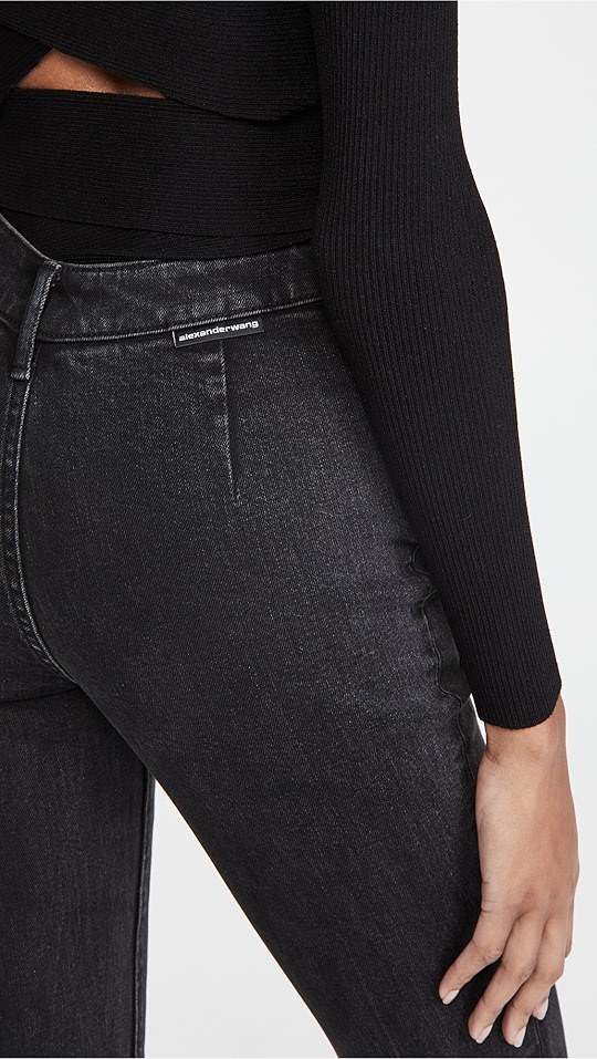 stovepipe 背面垂坠牛仔裤