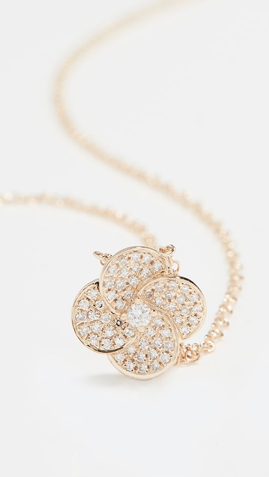 钻石大号花瓣项链