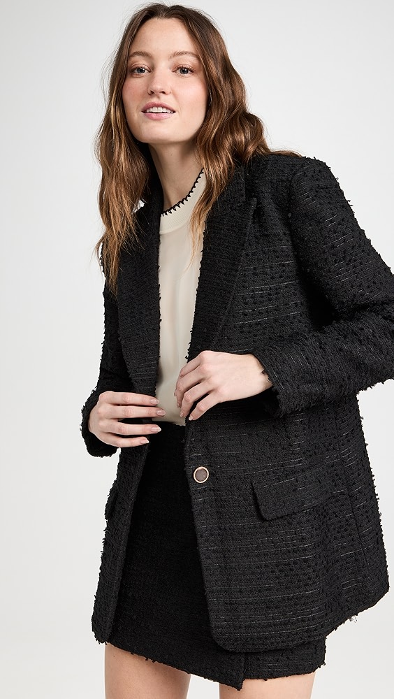 endless roseTweed Single Breast Blazer