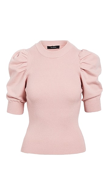 泡泡袖毛衣上衣