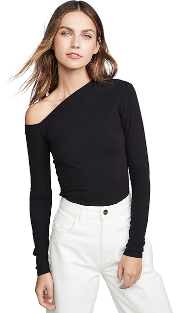 enza costa 斜裁露肩上衣