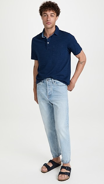 faherty 靛蓝色马球衫