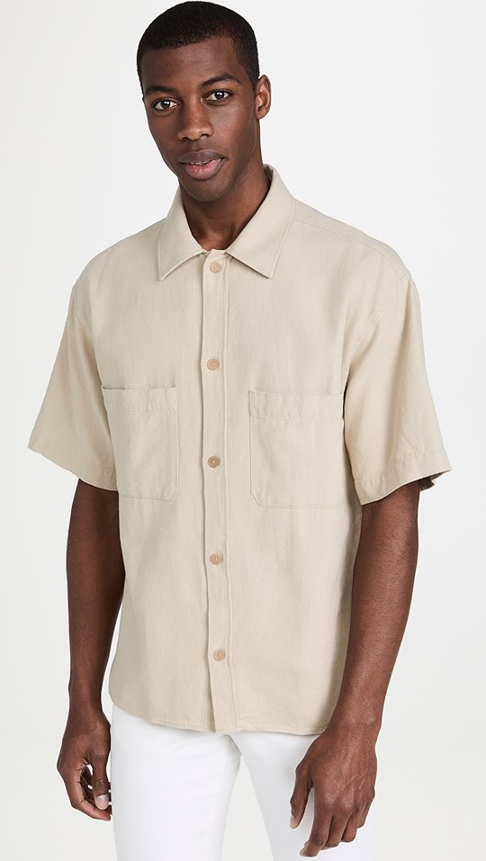 frame 短袖梭织衬衫