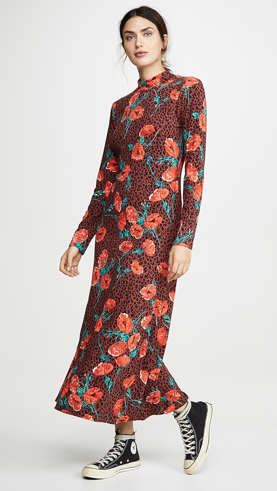 复古浪漫中长连衣裙