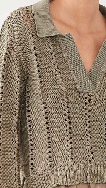 Bernice 罗纹马球衫展示图