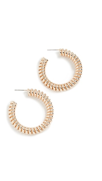 gold coil 环圈穿孔耳环