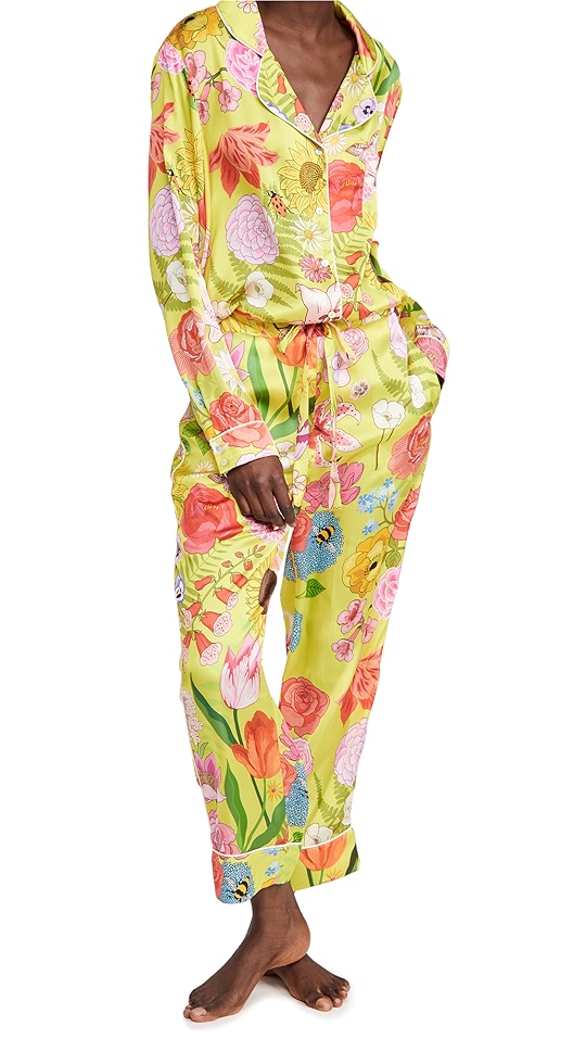 karen mabon florist lime 长款睡衣套装