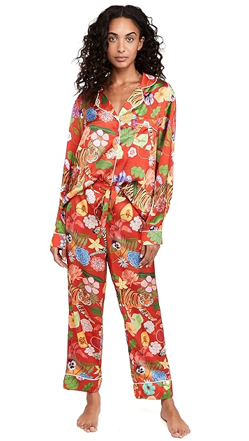 karen mabon tiger bouquet 长睡衣套装