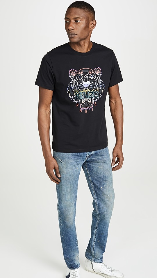 渐变色老虎 t 恤