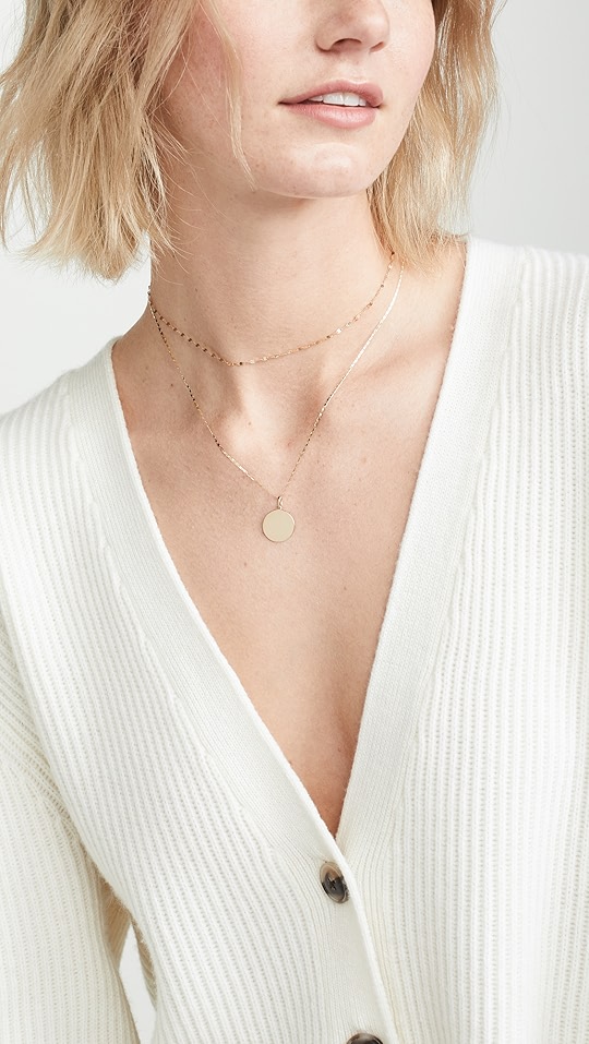lana jewelry 14k 圆片 18" 项链 | shopbop