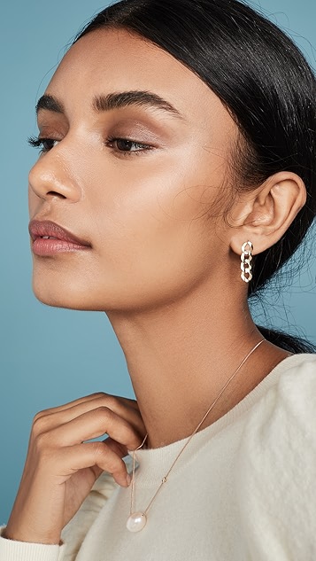 lana jewelry 14k 线形链式耳环