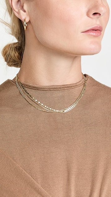 lana jewelry 三股短项链