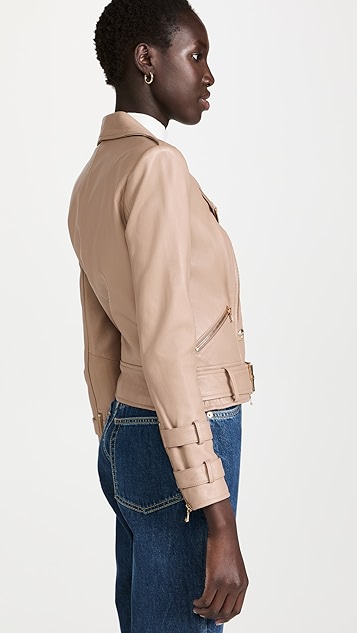 lagence billie 系腰皮夹克