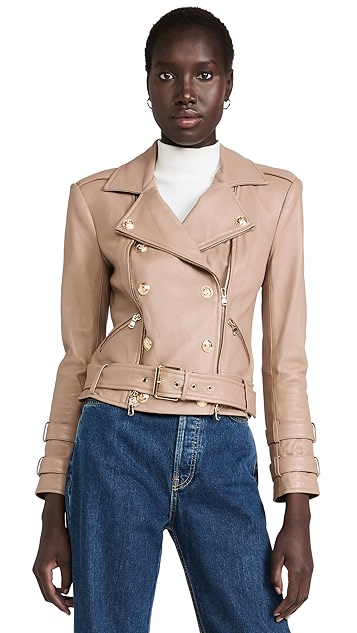 lagence billie 系腰皮夹克