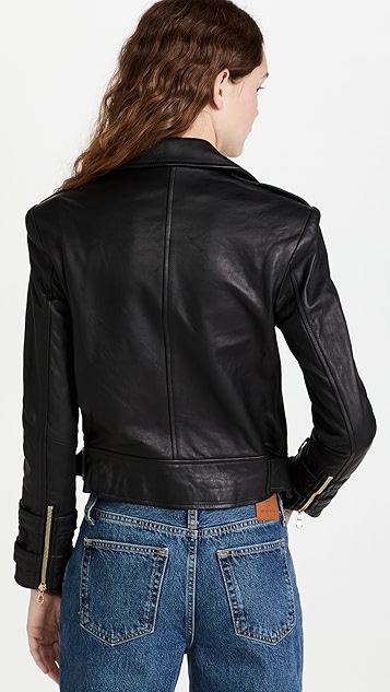 lagence billie 系腰皮夹克