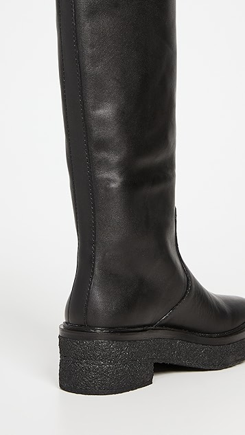 loeffler randall 绉胶鞋底高筒靴