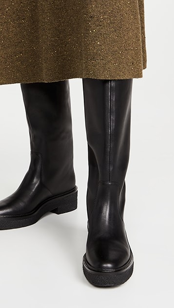 loeffler randall 绉胶鞋底高筒靴