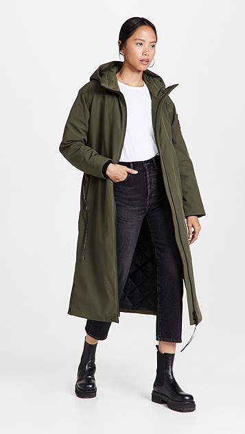 freeman 兜帽厚呢大衣