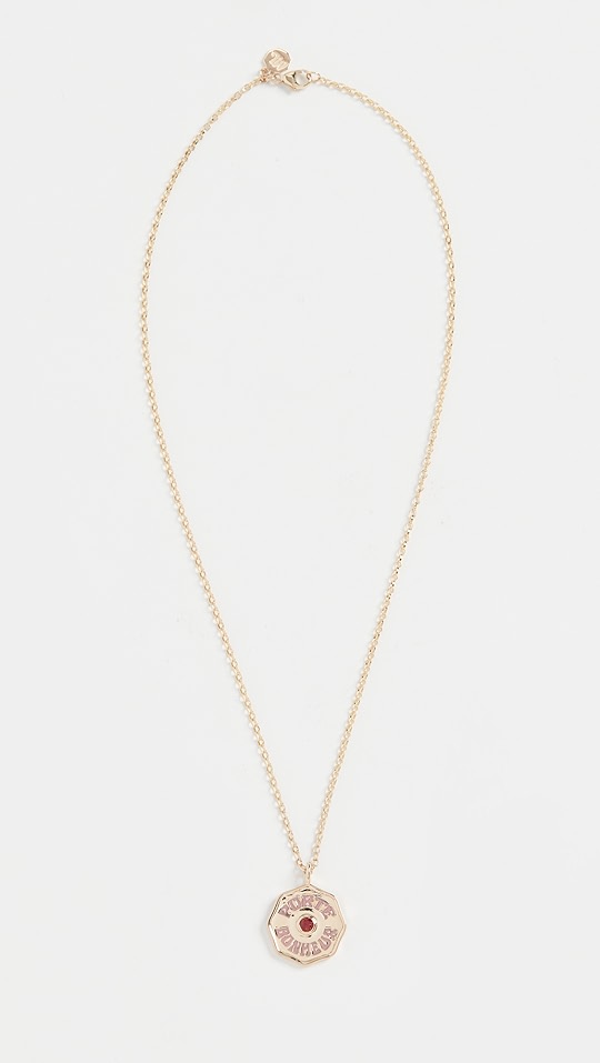 marlo laz 14k mini porte bonheur 珐琅圆盘项链 | shopbop