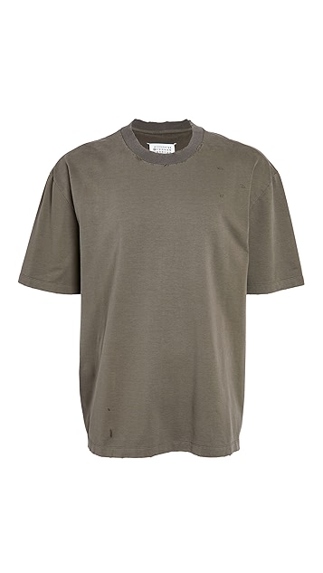 maison margiela 超大做旧石洗 t 恤