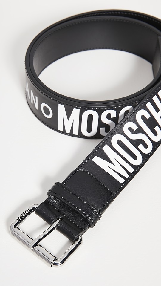 moschino moschino 整版徽标皮腰带 | shopbop