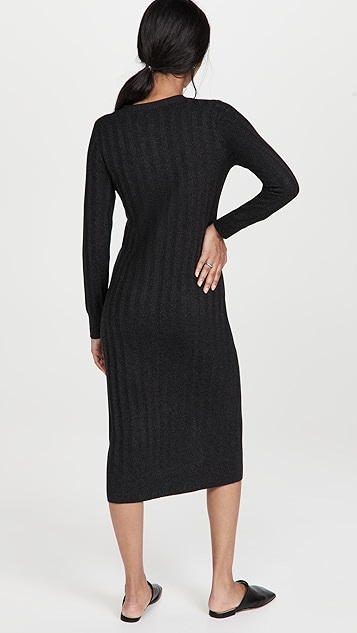 naadam 夹花真丝开司米羊绒连衣裙