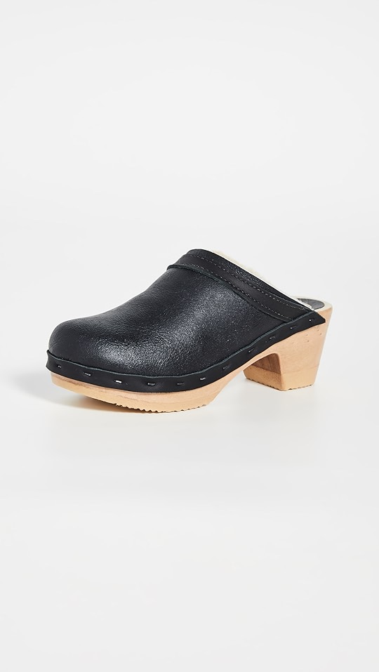 dakota 连毛羊皮中帮木底鞋