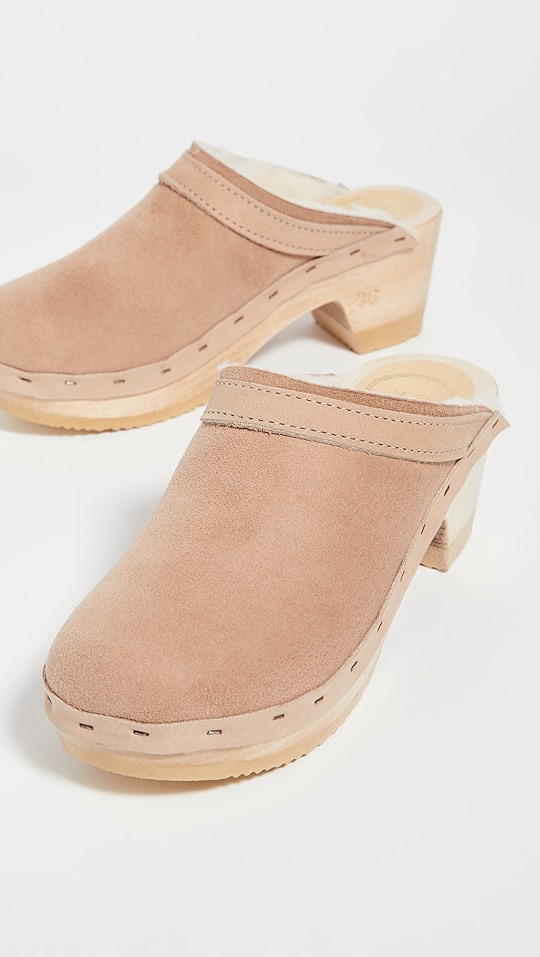 dakota 连毛羊皮中帮木底鞋