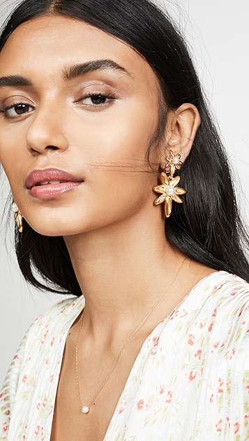 oscar de la renta 星星链条耳环