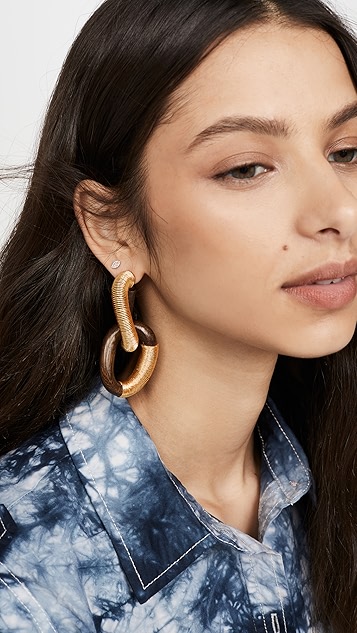 oscar de la renta 丝线链条耳环