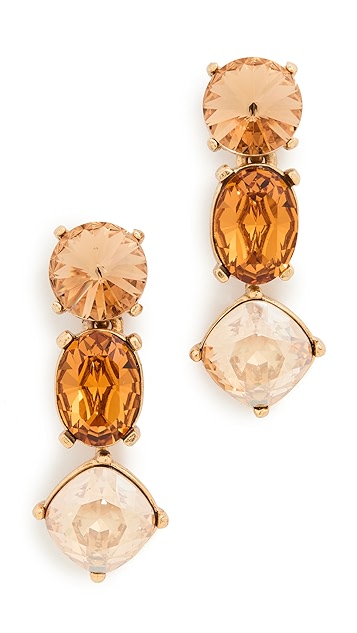 oscar de la renta 水晶耳环