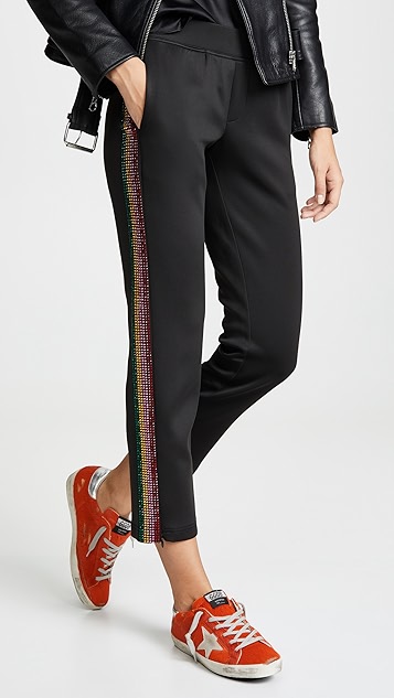 彩虹运动中长裤