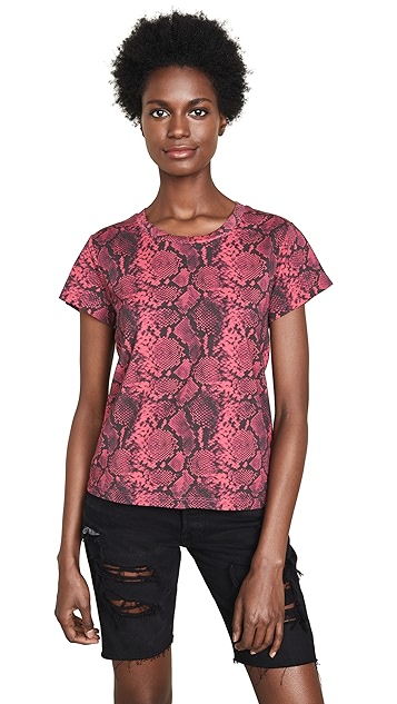 蟒蛇纹基本款 t 恤