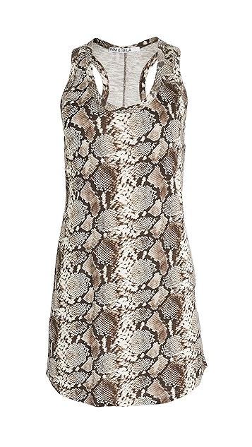 蛇纹背心连衣裙