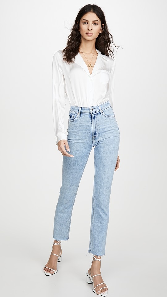 paige cindy 高腰牛仔裤 | shopbop