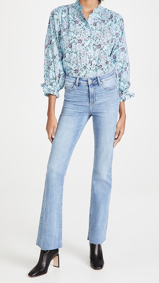 paige laurel canyon 高腰牛仔裤 | shopbop