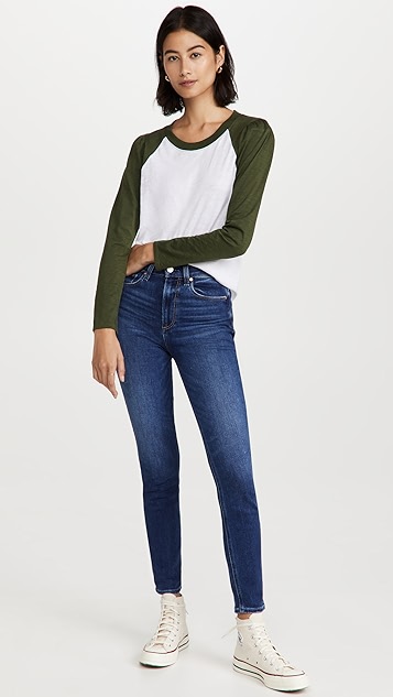 paige flaunt denim cheeky 九分牛仔裤